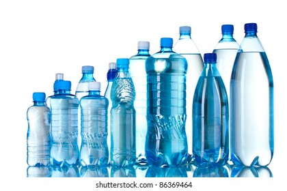 Group Plastic Bottles Water Isolated On Stock Photo (Edit Now) 86369464