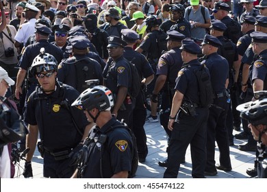 Group Of Police Officers At Republican National Convention / Group Of Police Officers At Republican National Convention / Cleveland OH, USA - July 19, 2016: