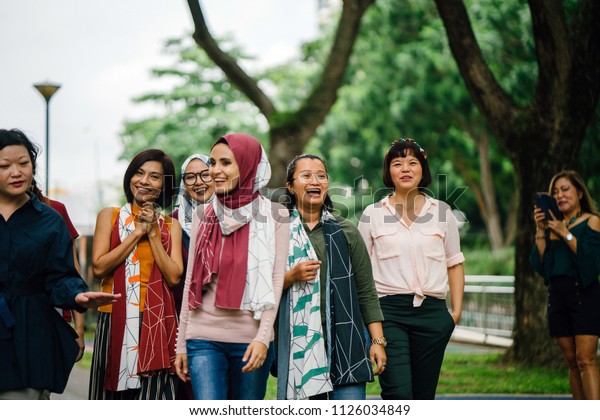 Group Portrait Diverse Group Women Malay Stock Photo Edit Now 1126034849