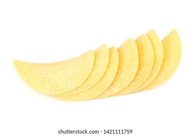 Group Potato Chips Isolated On White Stock Photo 1421111759 | Shutterstock