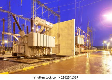 A group of Power Transformer in High Voltage Electrical Outdoor Substation
