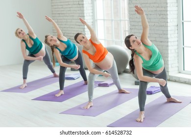 Beautiful Group Women Practicing Side Plank Stock Photo (Edit Now ...