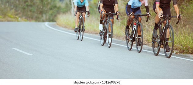 Group Of Professional Cyclists During The Cycling Race. Shot In Front - Image