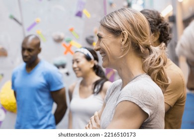 Group at rock climbing wall - Powered by Shutterstock