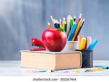 Group School Supplies Back School Concept Stock Photo 303267464 ...