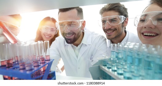 Group Of Scientists And Pharmacists Working In The Laboratory