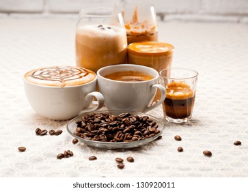 Group Selection Of Different Italian Coffee Type