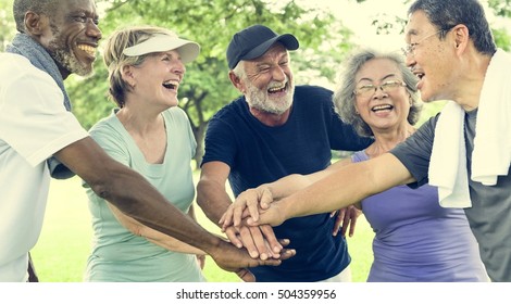 Group Of Senior Retirement Exercising Togetherness Concept - Shutterstock ID 504359956