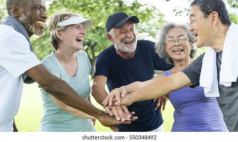Group Of Senior Retirement Exercising Togetherness Concept - Shutterstock ID 550348492