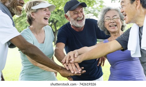 Group Of Senior Retirement Exercising Togetherness Concept - Shutterstock ID 742619326