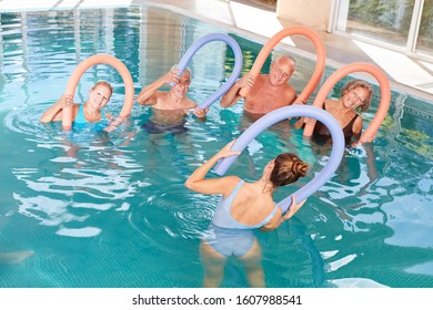 Group Seniors Swimming Pool Rehab Doing Stock Photo 1607988541 ...