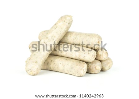 Similar – Image, Stock Photo Bavarian veal sausage with pretzel