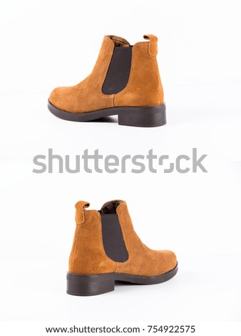 Group of Shoes on isolated background, comfortable footwear.