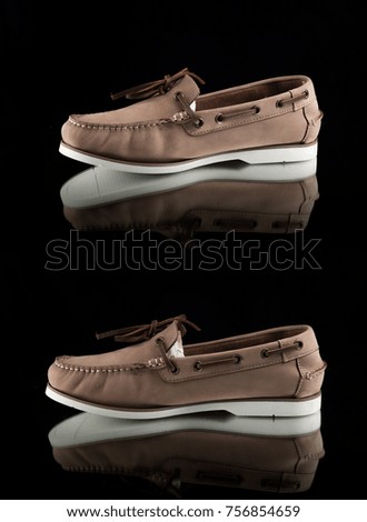 Group of shoes on isolated background, comfortable footwear.