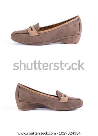 Group of Shoes on white background, Isolated product.