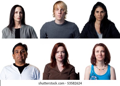 Group Of Six People Staring At The Camera