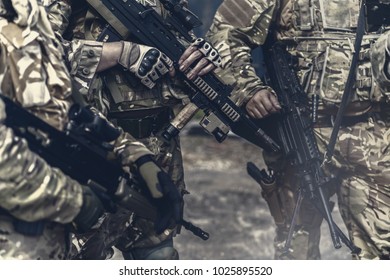 Group Soldier Holding Gun Prepare Security Stock Photo 1025895520 