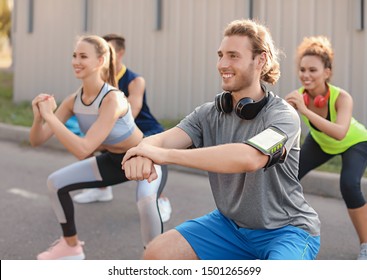 young people exercising