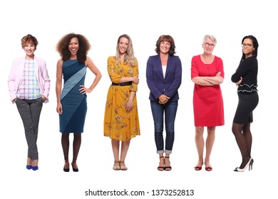 Group Strong Women Row Stock Photo (Edit Now) 1373252813