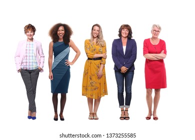 Group Strong Women Row Stock Photo (Edit Now) 1373252813