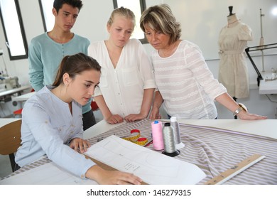 Group Students Dressmaking Training School Stock Photo 145279315 ...