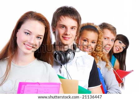 Group of the students lined up for a portrait.