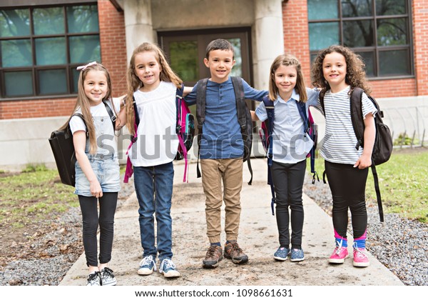 Group Students Outside School Standing Together Stock Photo 1098661631 ...