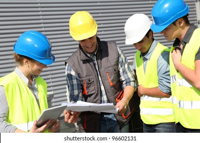 Group Of Students In Professional Training