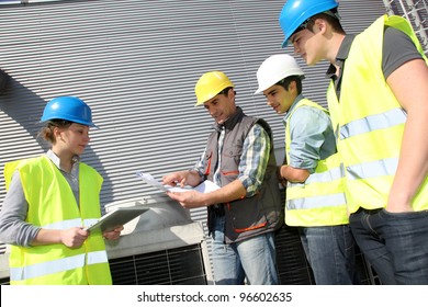 Group Of Students In Professional Training