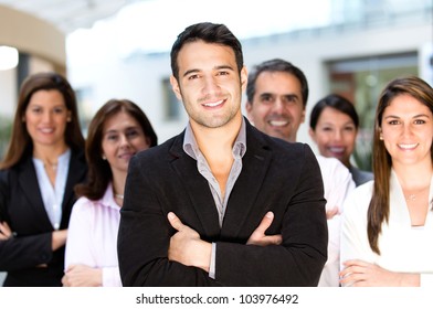 Group Of Successful Business People Looking Confident