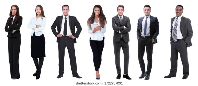 Group Successful Business People Standing Row Stock Photo 1722957031 ...