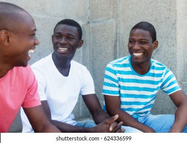 Group Of Talking African American Refugees