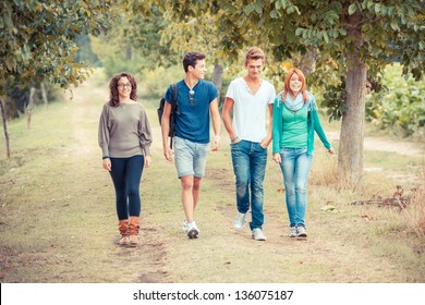Group of Teenage Friends Outdoor