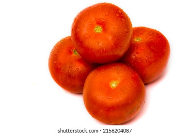 Group of tomatoes isolated on white background - Shutterstock ID 2156204087