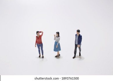 group of Toy, mini figures of human with Different occupation