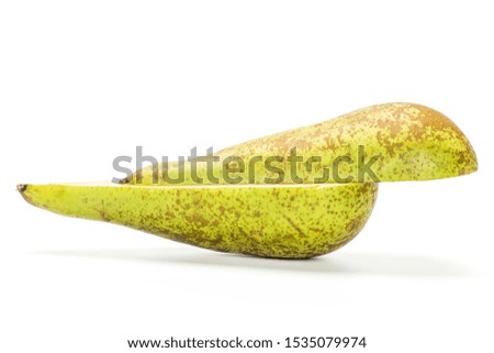 Similar – Image, Stock Photo one ripe green pear on a yellow background