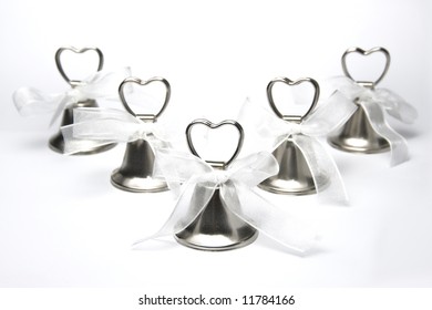 Group Of Wedding Bells On White Background