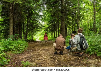 Group Of Wildlife And Outdoor Photographer