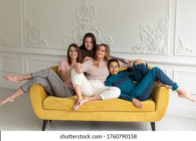 Group of women with different body and ethnicity posing together to show the woman power and strength. Curvy and skinny kind of female body concept - Shutterstock ID 1760790158