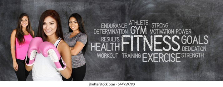 Group of women doing a group fitness workout together - Powered by Shutterstock