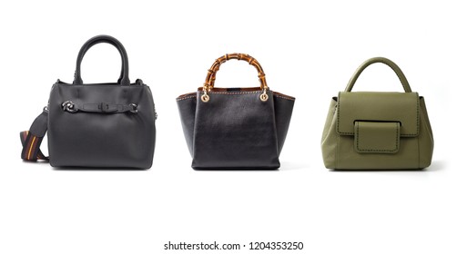 Group Women Leather Handbags Isolated On Stock Photo (Edit Now) 1204353250