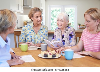 Group Of Women Meeting For Book Group