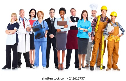 Group Workers People Isolated On White Stock Photo 242618737 | Shutterstock