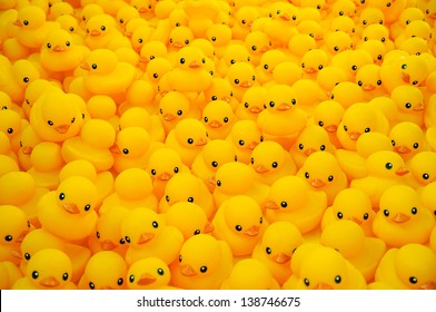 Group Of Yellow Rubber Duck