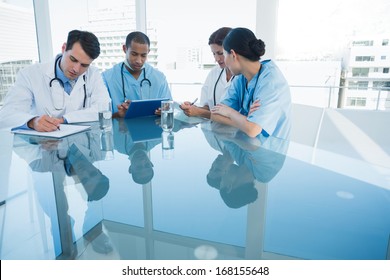 Group Of Young Doctors In A Meeting At Hospital