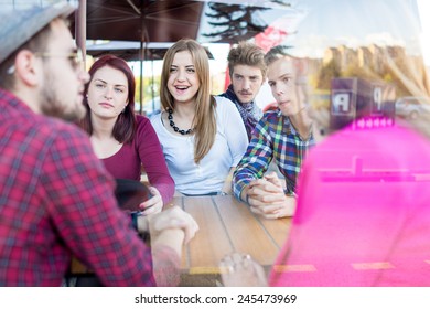 Group Of Young Happy People Enjoying And Having Fun