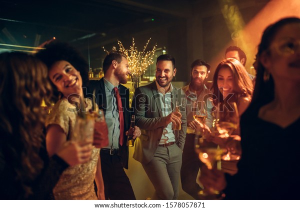 Group Young People Enjoying Nightclub Stock Photo 1578057871 | Shutterstock