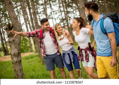 Group of young people are hiking in mountain at spring day - Shutterstock ID 1115878367