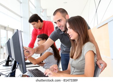 Group Of Young People In Training Course