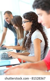 Group Of Young People In Training Course